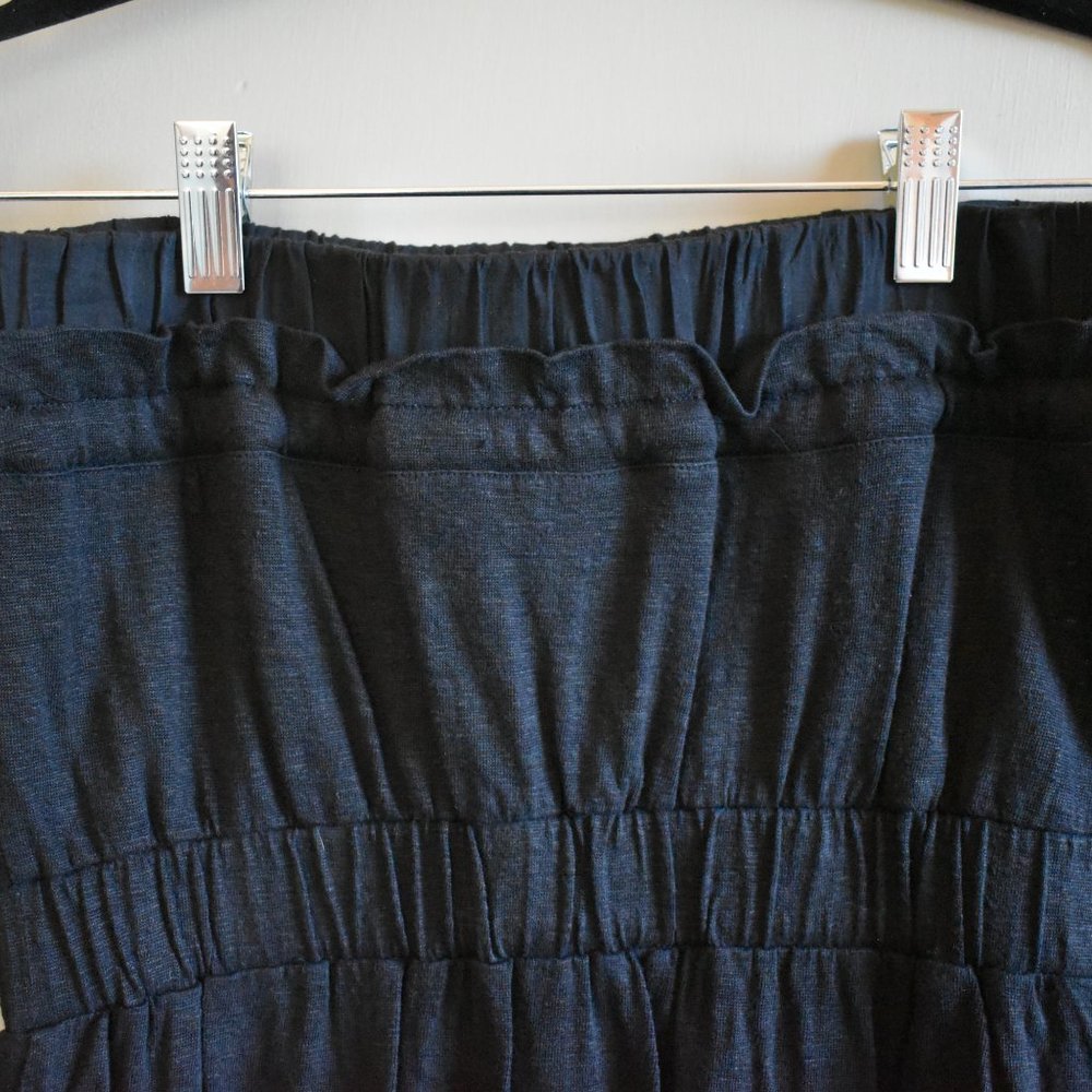 BANANA REPUBLIC Strapless Mini Dress S Black Ties Ruffle - Picture 6 of 11